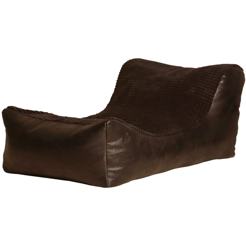 (Chocolate, Chocolate) Large Comfortable Fabric Lounger Bean Bag