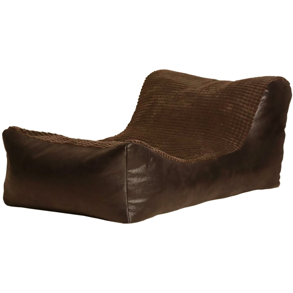 (Mocha, Chocolate) Large Comfortable Fabric Lounger Bean Bag