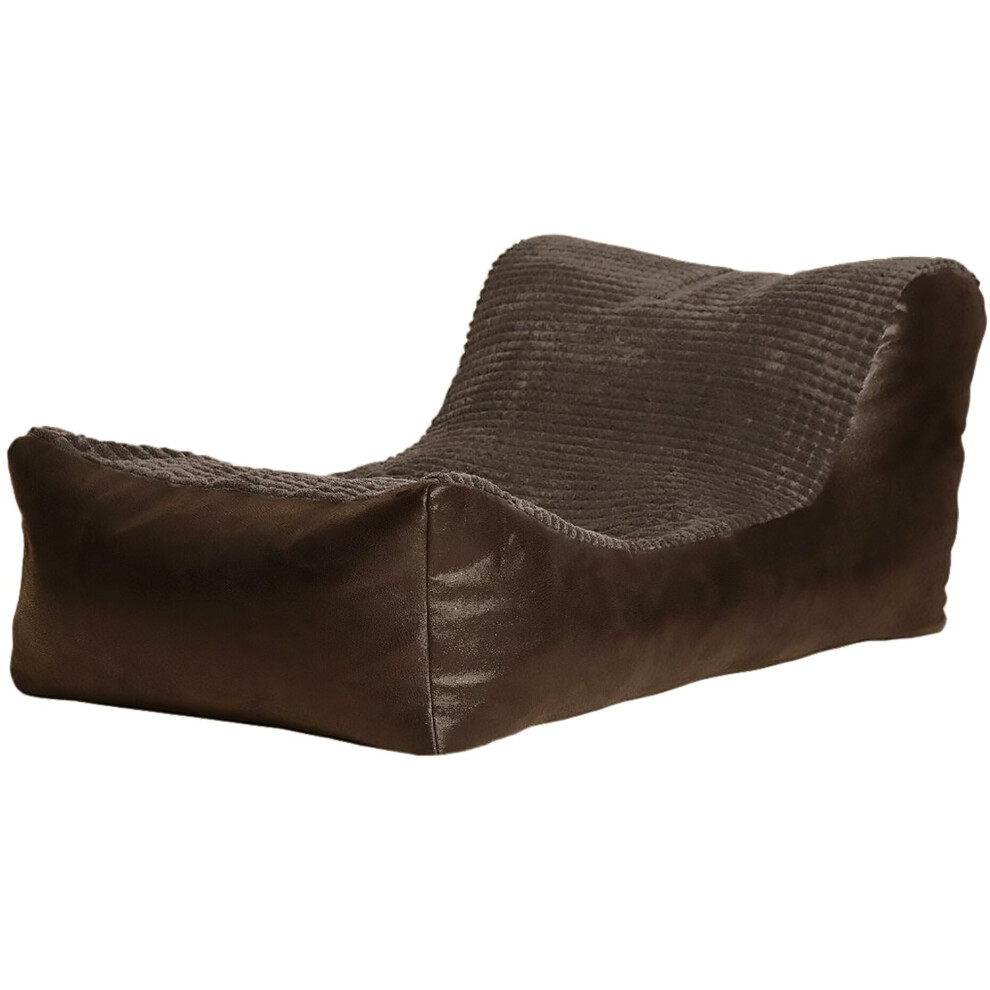 (Charcoal, Chocolate) Large Comfortable Fabric Lounger Bean Bag