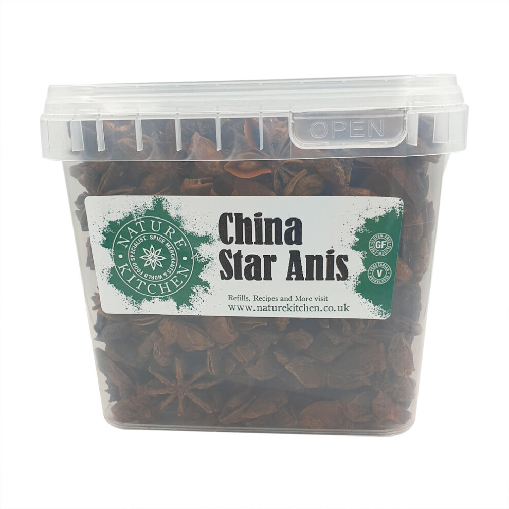 CHINA STAR ANISE WHOLE LARGE SPICE TUB 250G