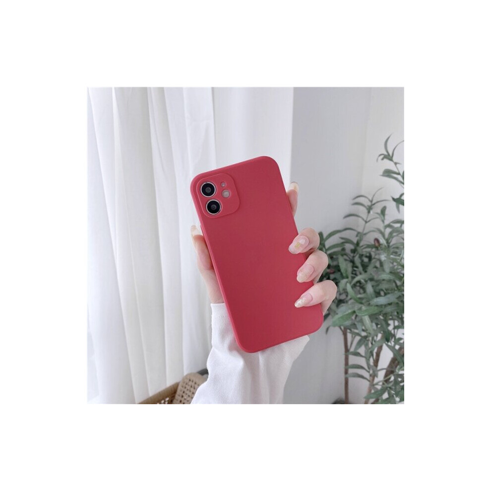 (Camellia Red, For iPhone 7 Plus) Soft Silicone Candy Colour Phone Case For iPhone 11 12 Pro Max 13Mini Camera Protection XS X XR 7 8 Plus SE2020 Matt-image-OPC-P8KTQHQ-NEW