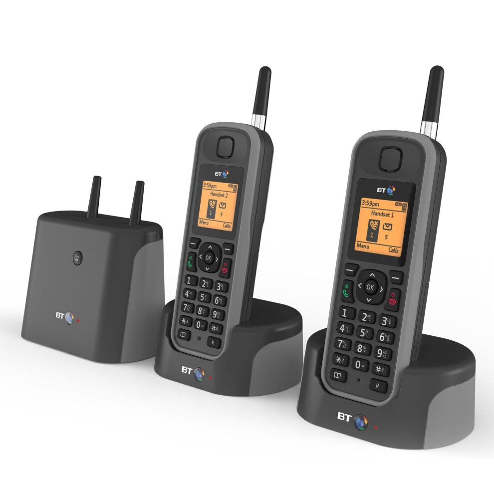 BT Elements 1K Twin Long Range Cordless Telephone