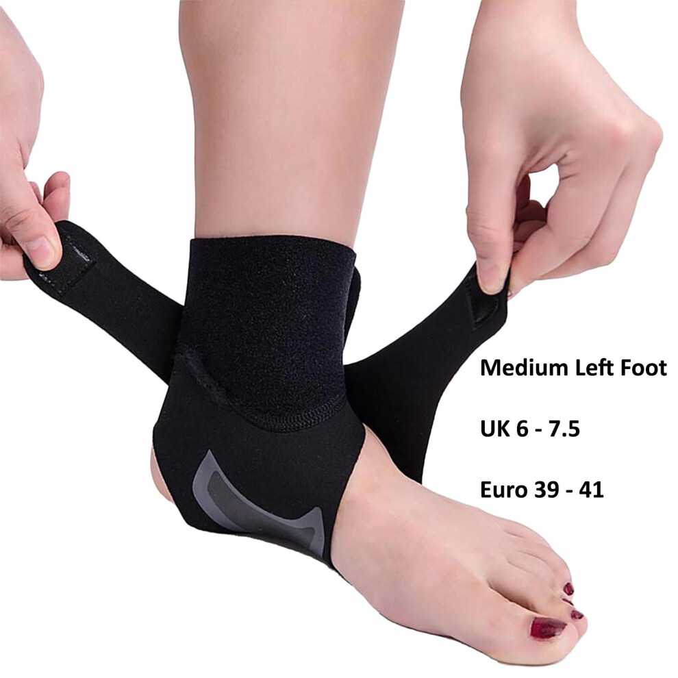 Generise (Medium, Left Foot) Compression Ankle Support Brace