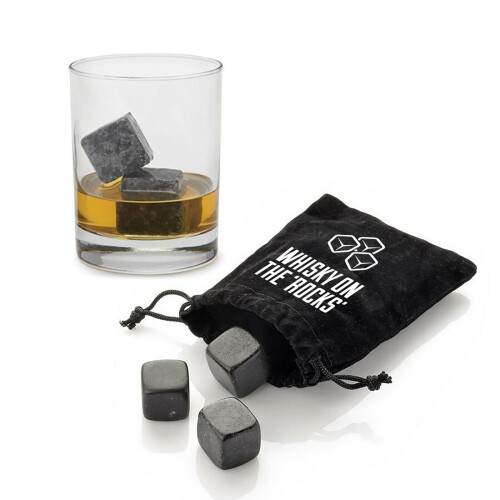 (Dark Grey) Whisky Rocks Solid Granite Reusable Ice Cubes