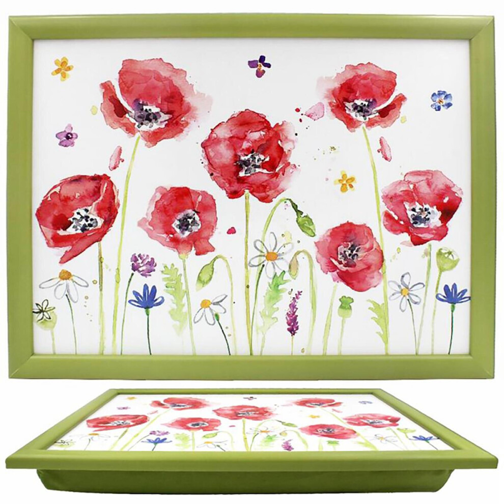 Bean Bag Cushioned Lap Tray - Poppy Field