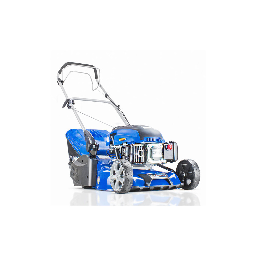 Hyundai 17"/43cm 139cc Self-Propelled Petrol Roller Lawnmower | HYM430SPR