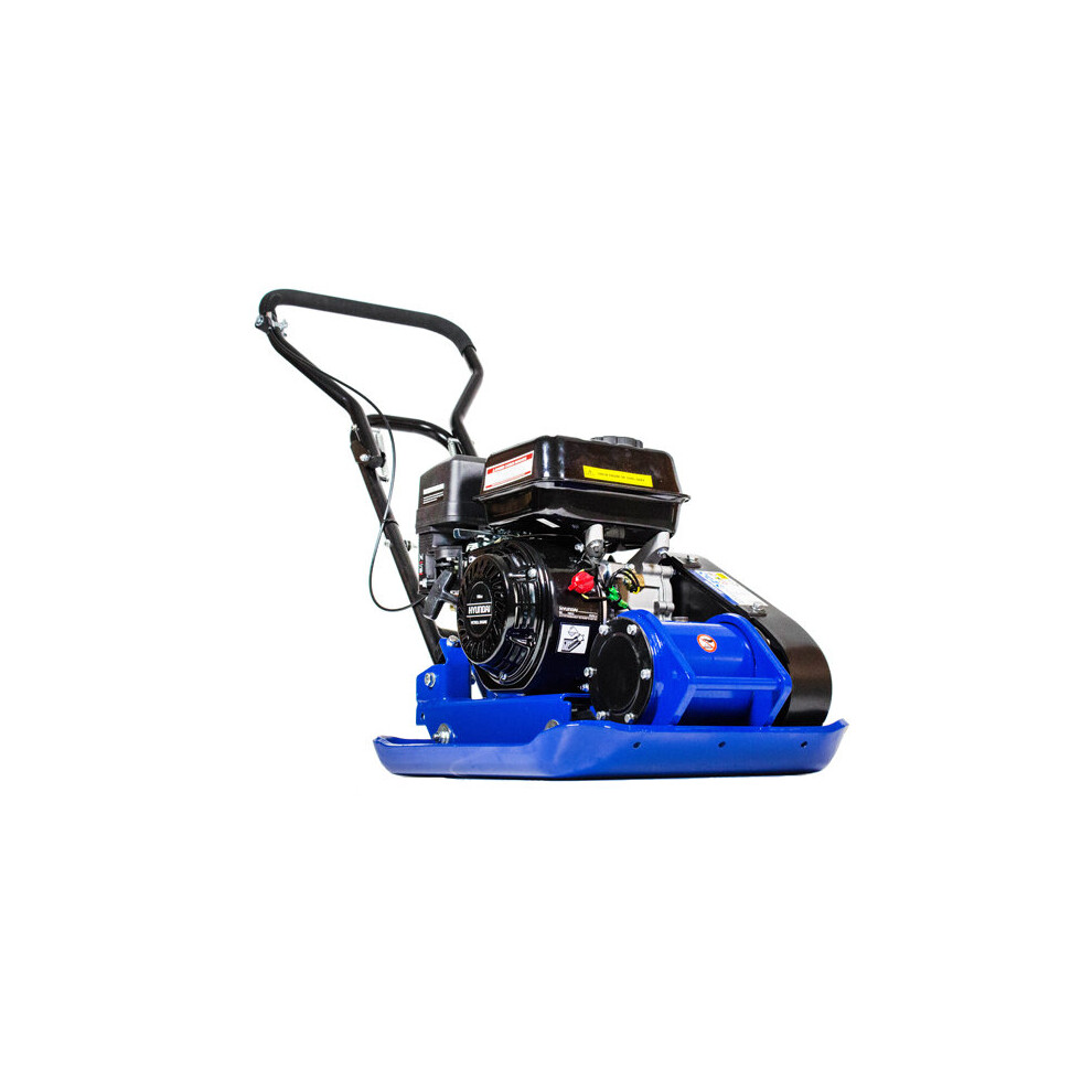 Hyundai 196cc Petrol Plate Compactor / Wacker Plate with Wheel Kit and Paving Pad | HYCP9070