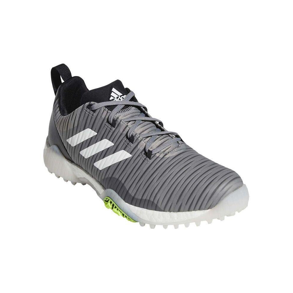 (Grey/White/Black) ADIDAS Golf Mens CodeChaos Waterproof Performance Spikeless Golf Shoes Grey/White