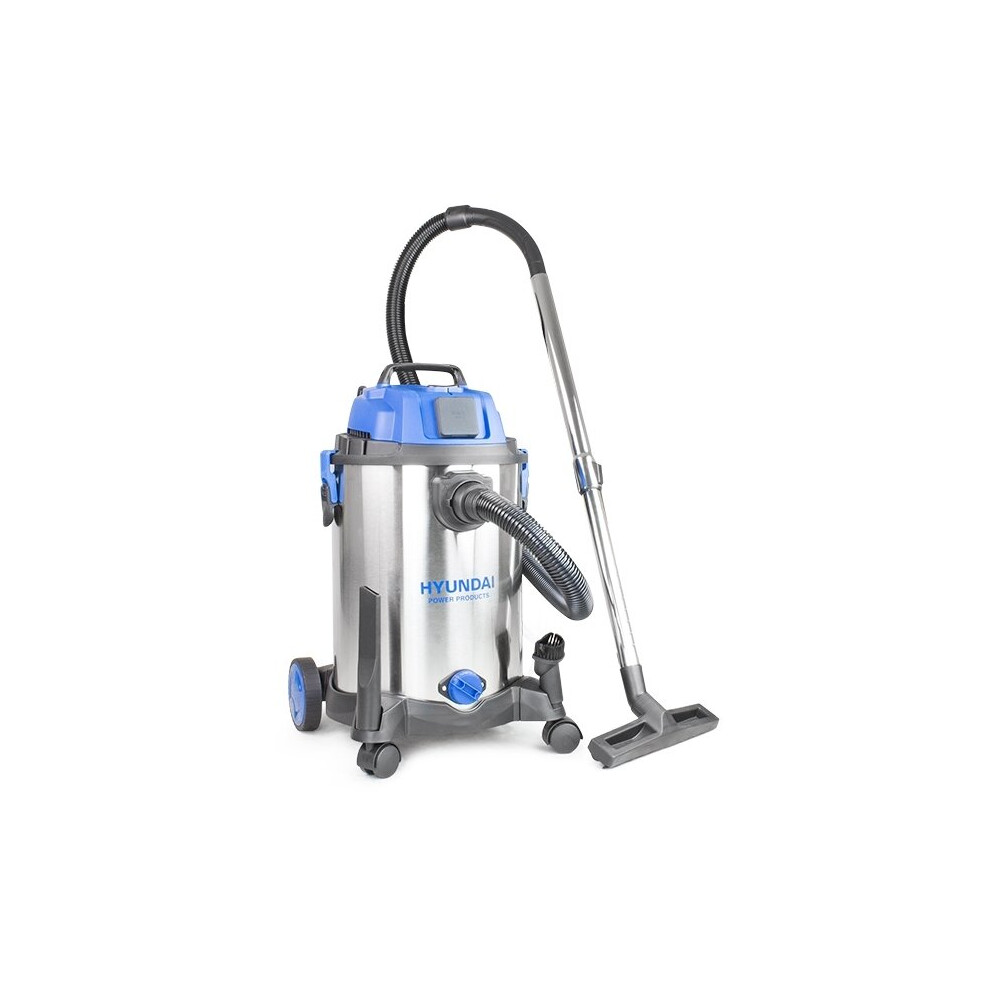 Hyundai Hyvi3014 1400W 3-In-1 Wet & Dry Vacuum With Hepa Filtration, 30L Stainless Steel Tank, Auto Shut-Off