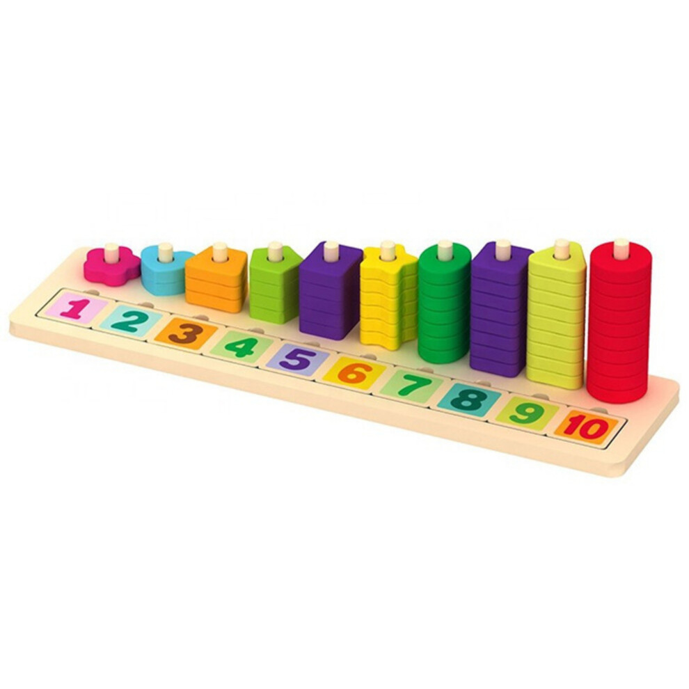 New Wooden Number Matching Board Puzzle Sorting Montessori Toy Kids Education Gift