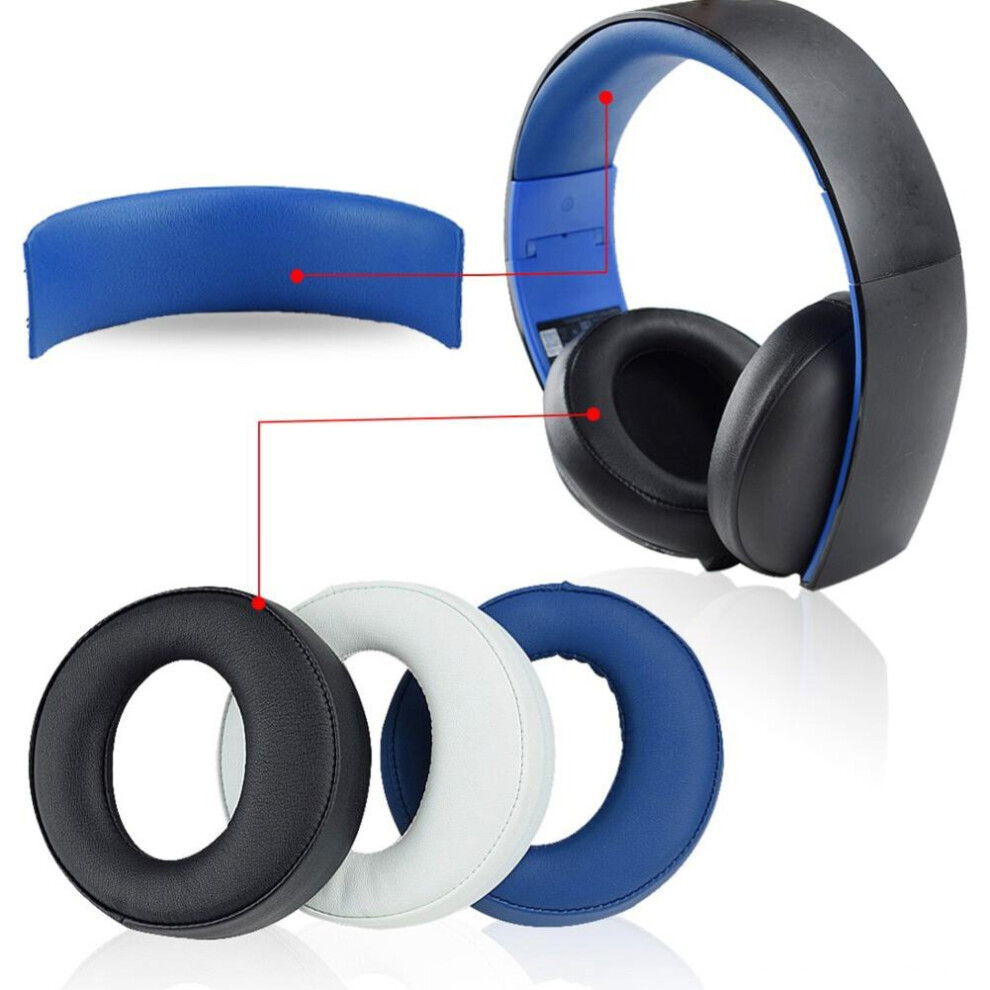 (White) 1 Pair Earpads Earmuff For Sony-Ps3 For Ps4 7.1 Wireless Headset For Cechya-0083 White 9424349185333