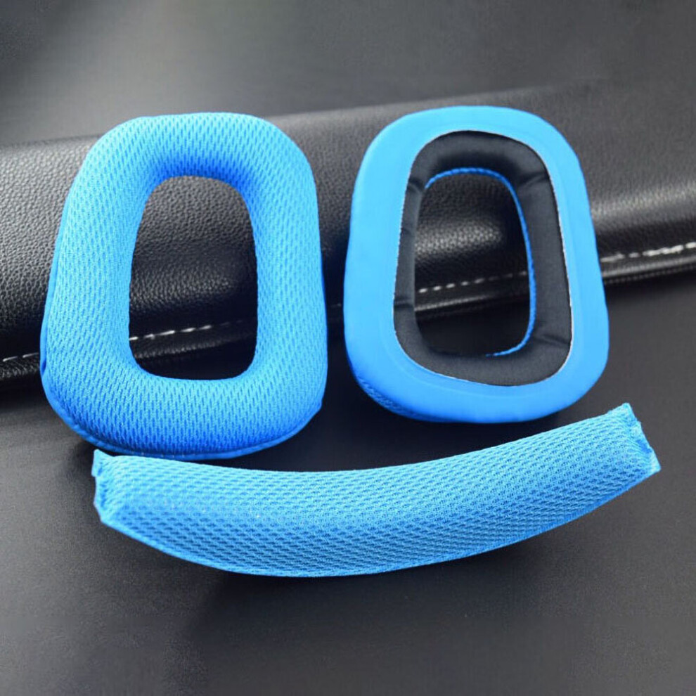 (Red, Earpad) Soft Headphone Earpad Head Beam Replacement for Logitech G35 G930 G430 F450