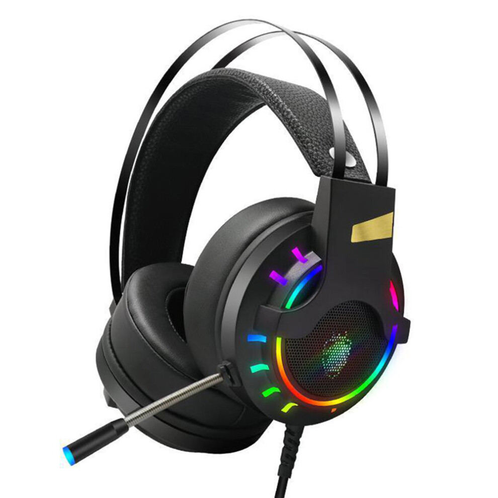 K3 Usb Wired Pc Gaming Headphone 7.1 Channel Stereo Bass Rgb Headset With Mic 9424349184015