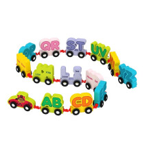 14pcs Kids Mini Alphabet Learning Toy Wooden Alphabet Train Toys Early Education