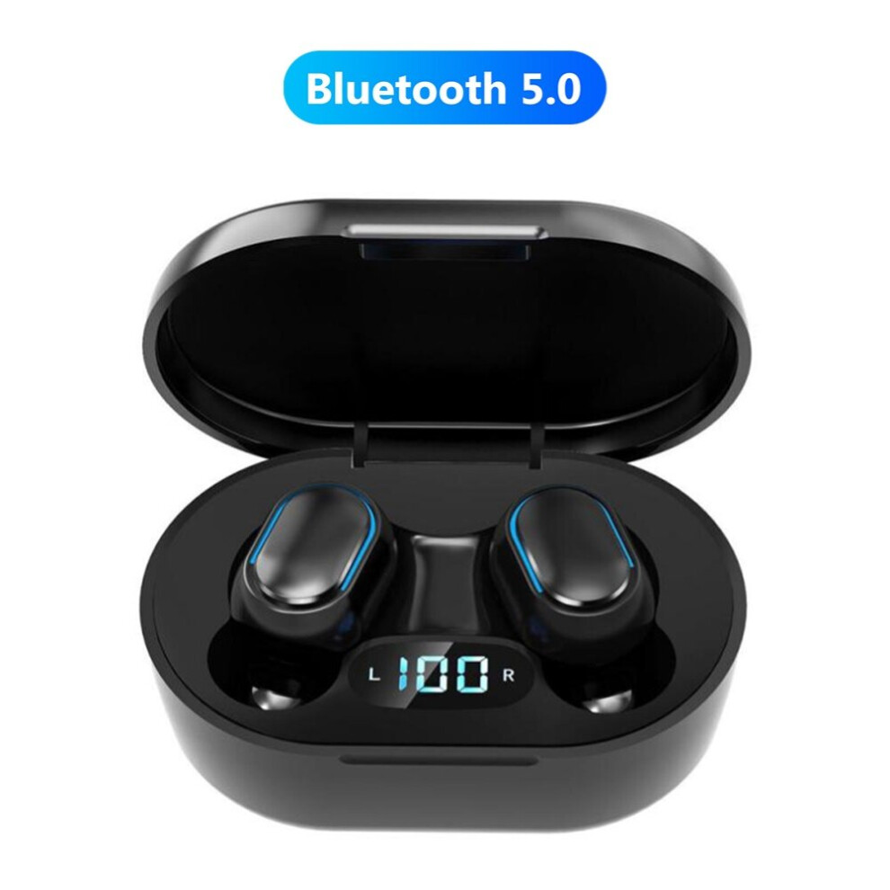 (, A7s) A7s/E7s Bluetooth-Compatible 5.0 Wireless Earphone Ipx7 Waterproof 9D Stereo Sports Earbuds Black 9424349185951