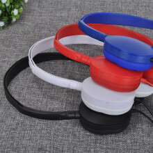 (Red) Fashion 3.5mm Wired Adjustable Music Gaming Computer Phone Headset Headphone