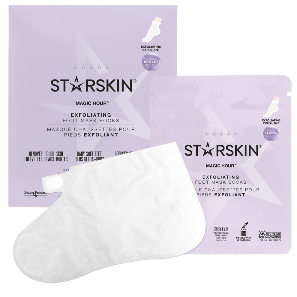 STARSKIN Magic Hour Exfoliating Double-Layer Foot Mask Socks
