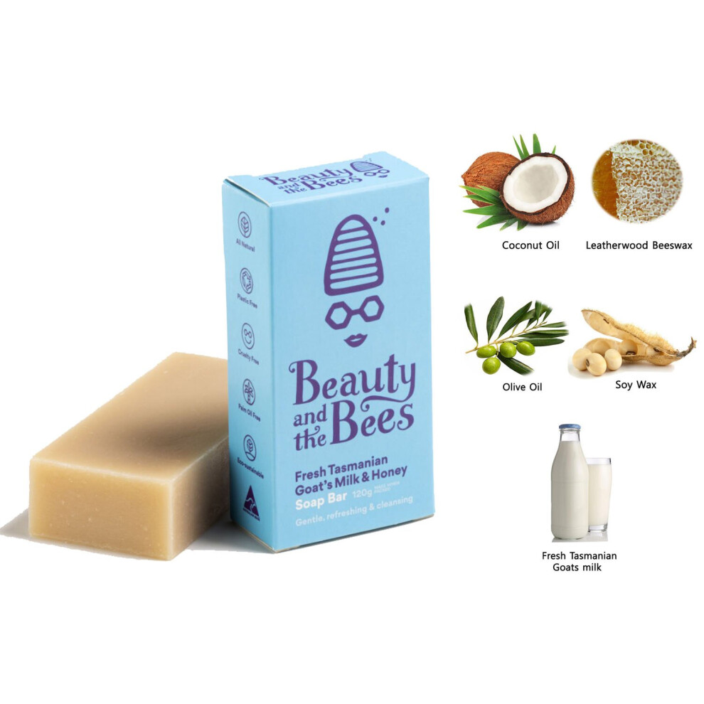 Beauty And The Bees Fresh Tasmanian Goats Milk Soap Bar