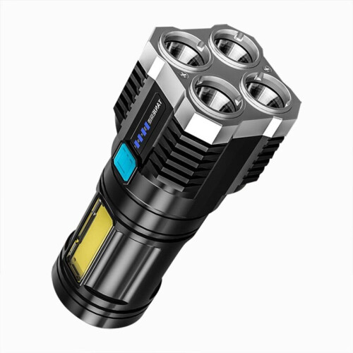 Super Bright Torch LED Flashlight USB Rechargeable Hiking Camping Tactical Lamp
