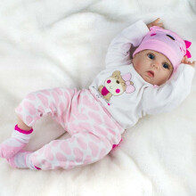 22" Reborn Baby Doll Lifelike Soft Silicone Realistic Real Life Doll Xmas Gift