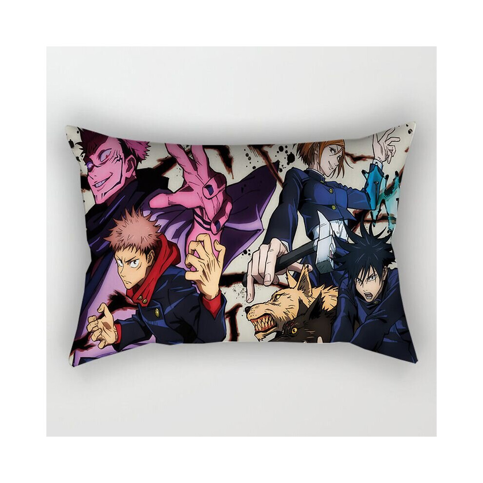 (Purple) 50x30cm Jujutsu Kaisen Anime Cushion Cover Pillowcase