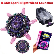 (Spark Right Wired Launcher) SuperKing Beyblade Burst B-169 Starter Variant Lucifer .Mb 2D Spark Launcher