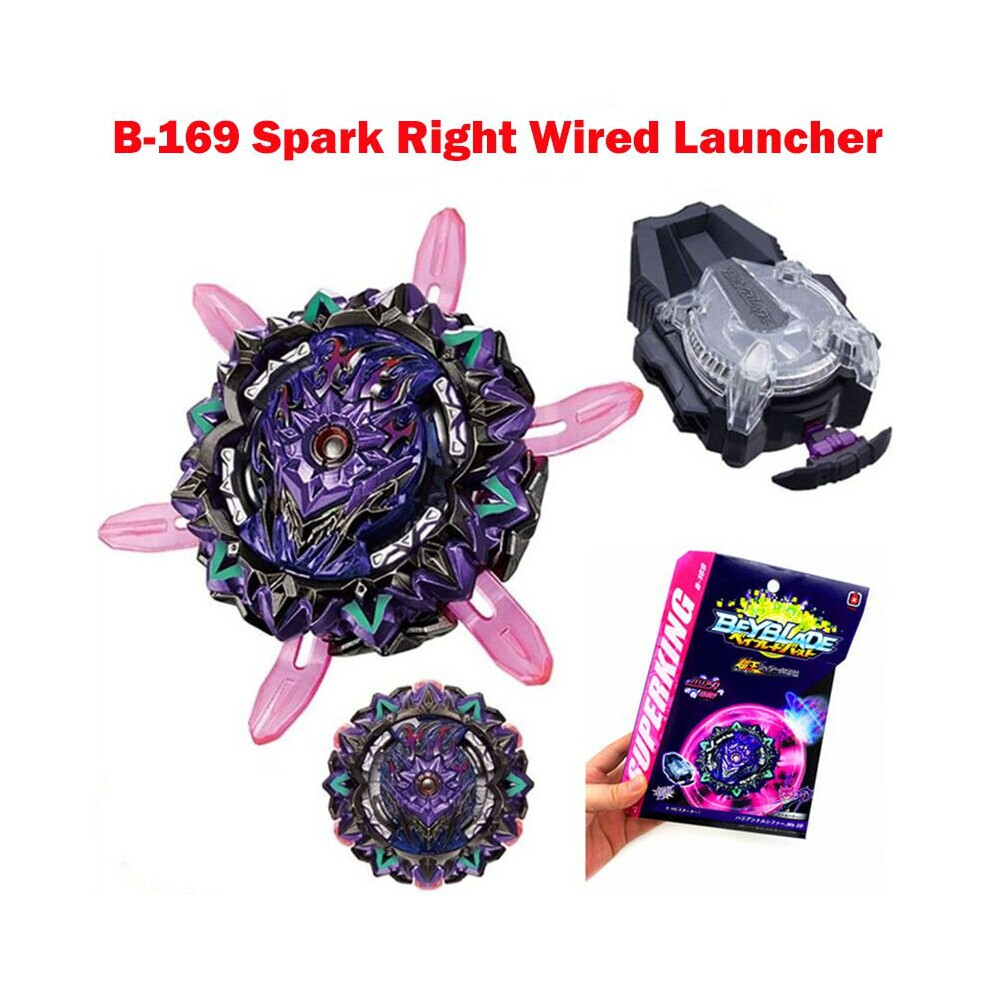 (Spark Right Wired Launcher) SuperKing Beyblade Burst B-169 Starter Variant Lucifer .Mb 2D Spark Launcher