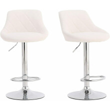 2X Modern Comfortable White Bar Stools UK Chairs Furniture