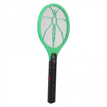 (Green) Electric Fly Mosquito Swatter Battery Power Bug Zapper Racket Insects Killer