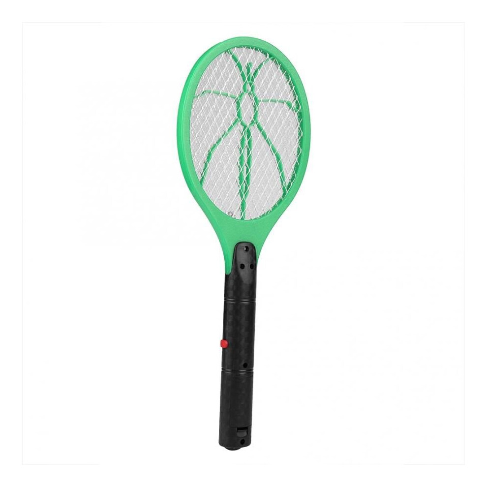 (Green) Electric Fly Mosquito Swatter Battery Power Bug Zapper Racket Insects Killer