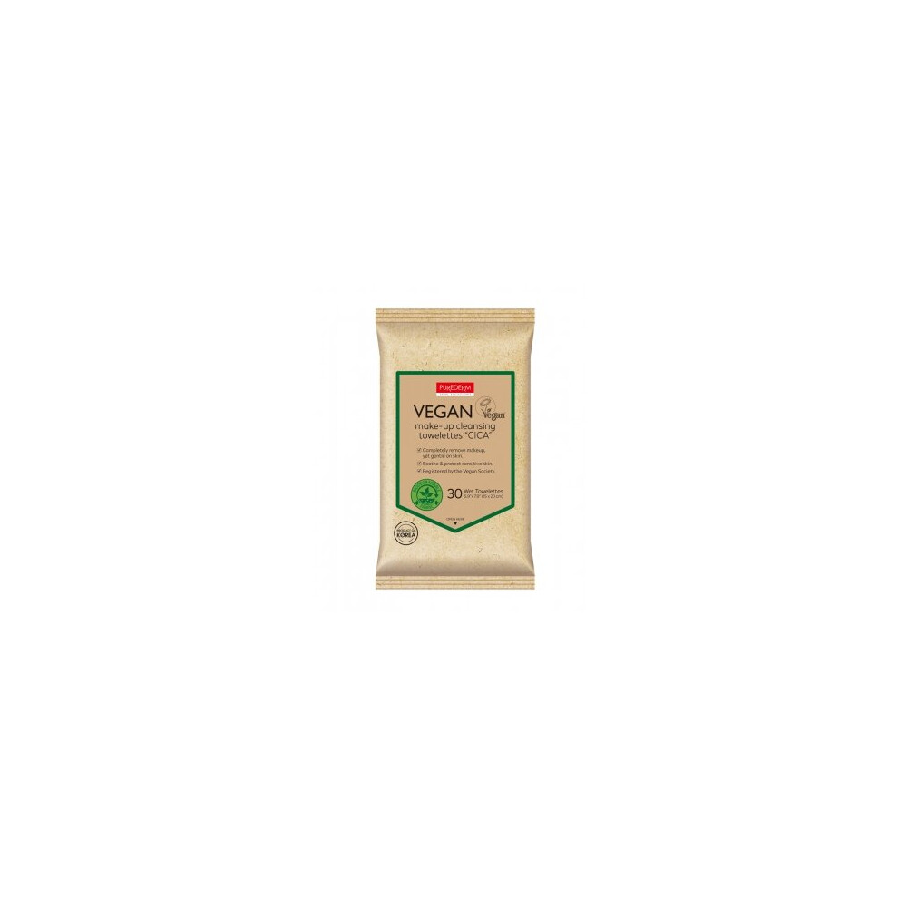 Purederm Vegan Cica Make-up Cleansing Towelettes