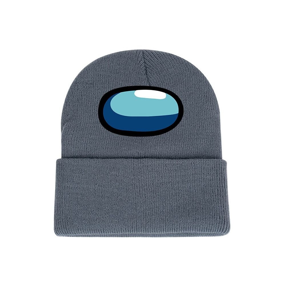 (Gray) Among Us Adults Unisex Winter Knitted Beanie Hat Boys Girls Warm Woolen Cap
