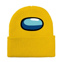 (Yellow) Among Us Adults Unisex Winter Knitted Beanie Hat Boys Girls Warm Woolen Cap