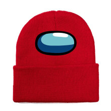(Red) Among Us Adults Unisex Winter Knitted Beanie Hat Boys Girls Warm Woolen Cap