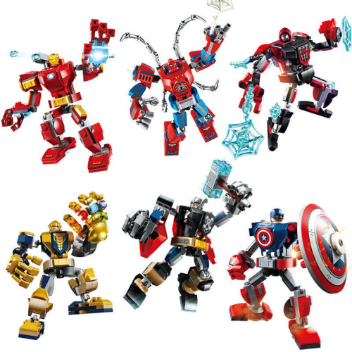 Marvel Avengers Minifigure Joints Operable Lego Building Blocks Kids ...