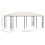 VidaXL vidaXL Pavillon 36 m Creme Stoff 6