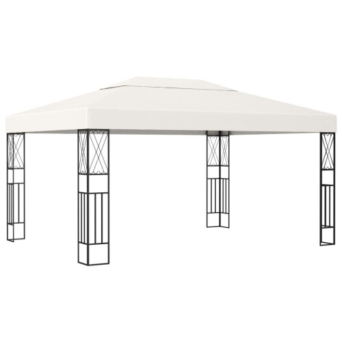 VidaXL vidaXL Pavillon mit LED-Lichterkette 3x4 m Creme Stoff 1