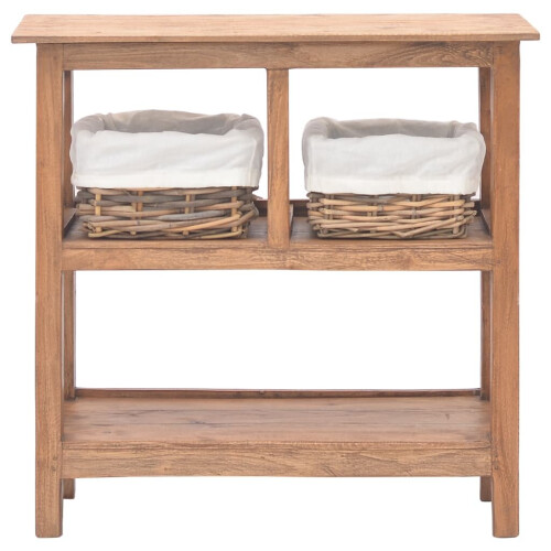 VidaXL vidaXL Console Table Hall End Table Accent Side Table Solid Mahogany Wood 2