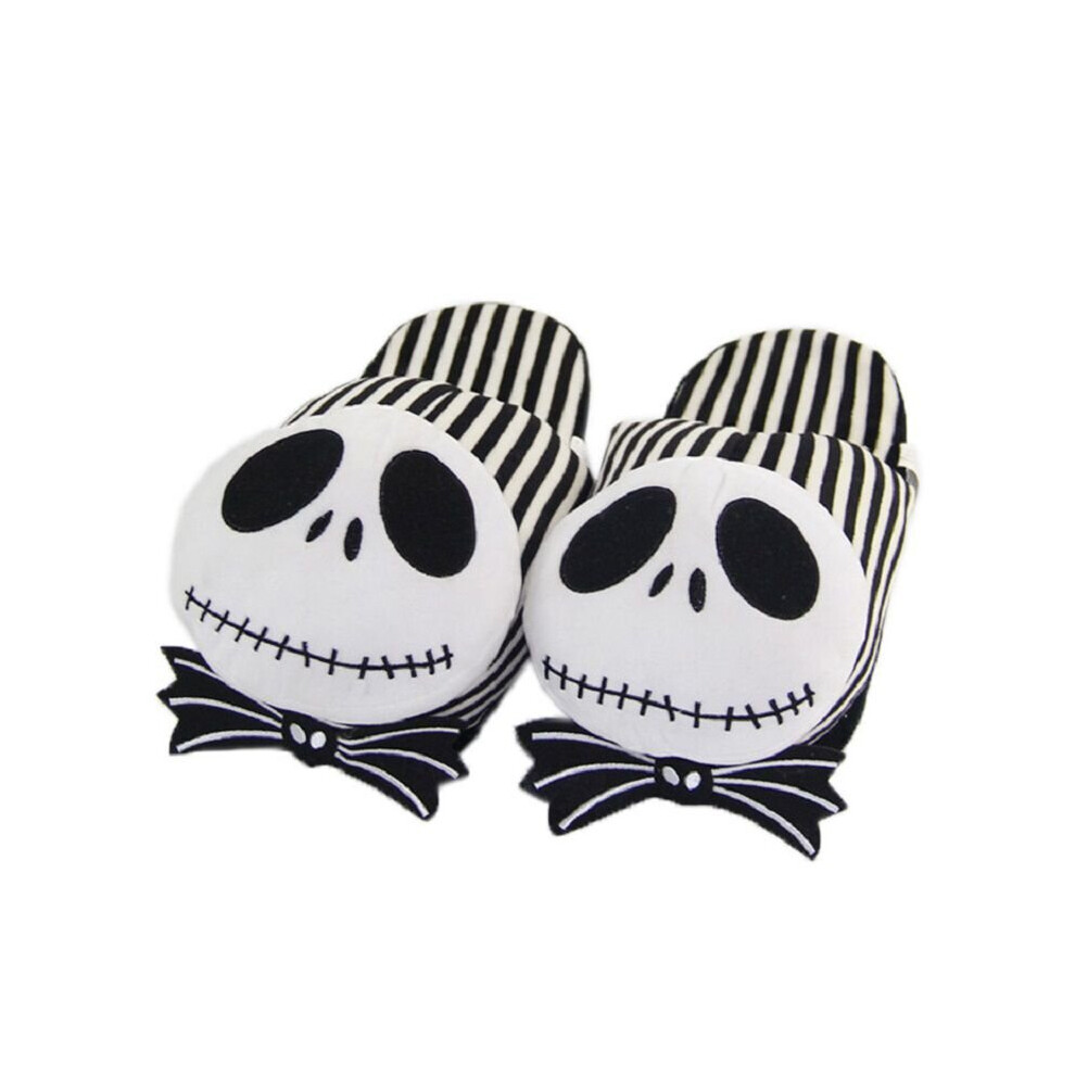 (Stripe 1) The Nightmare Before Christmas Jack Skellington Plush Slipper Winter Warm Shoes