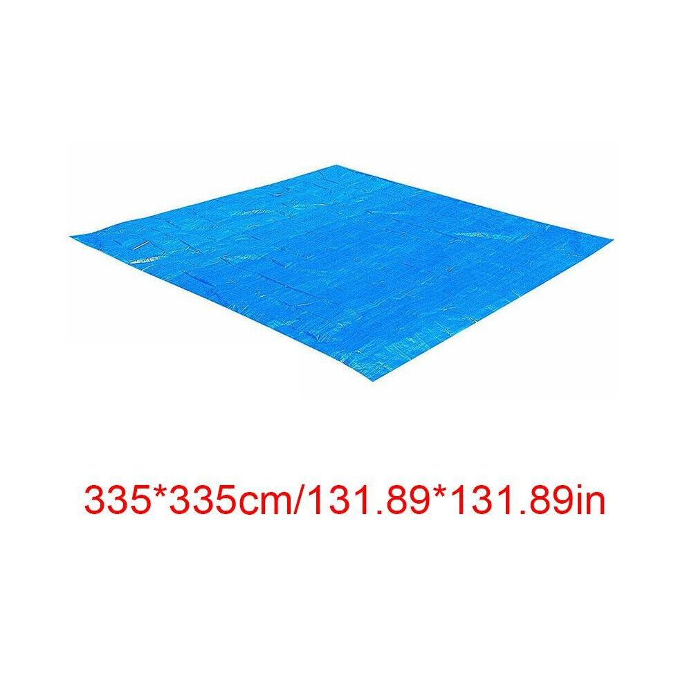 (335*335cm/131.89*131.89in) Swimming Pool Square Ground Cloth Lip Cover Floor Mat Pad Outdoor Protection