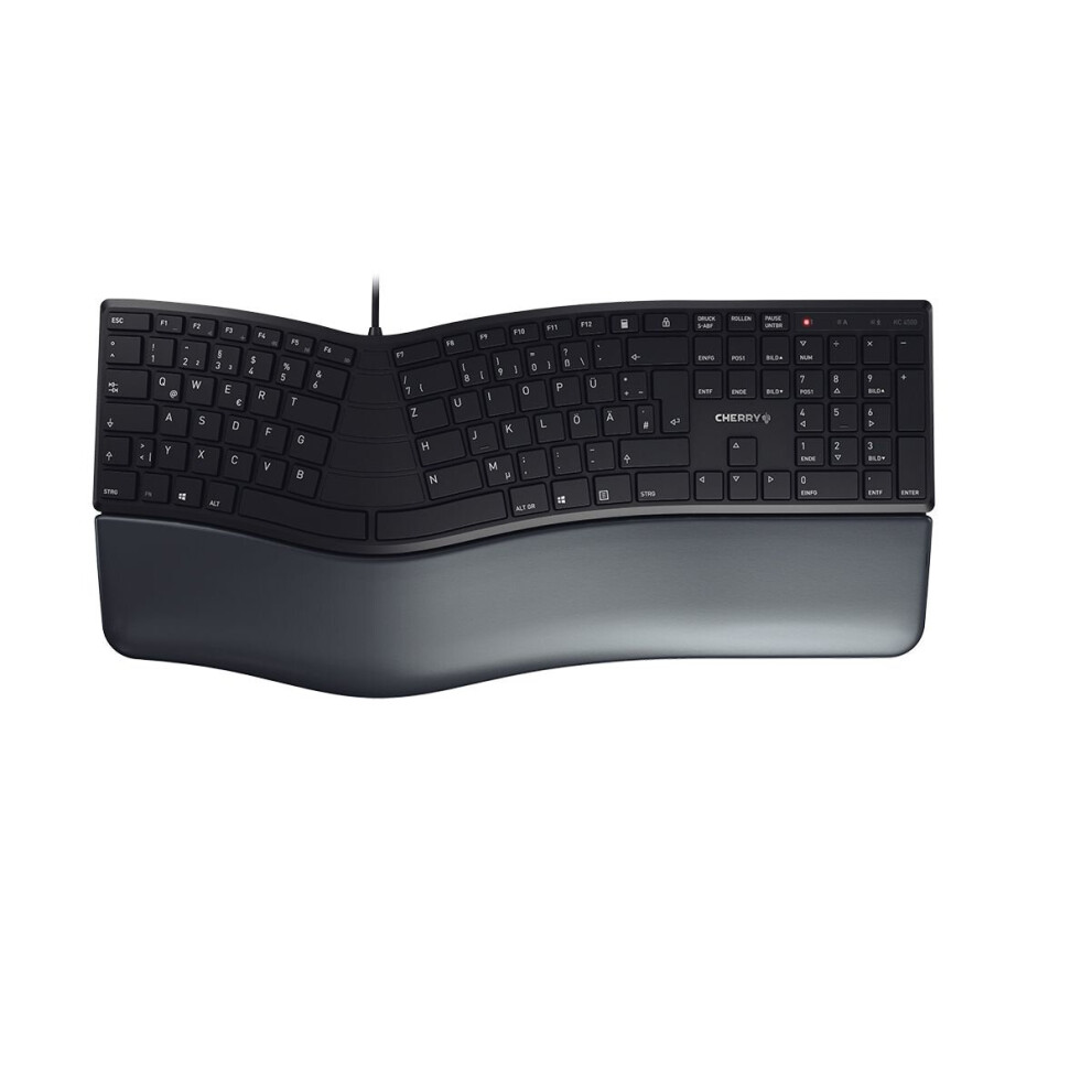 Cherry Kc 4500 Ergo Keyboard Usb Qwertz German Black Black,Red 4025112093937