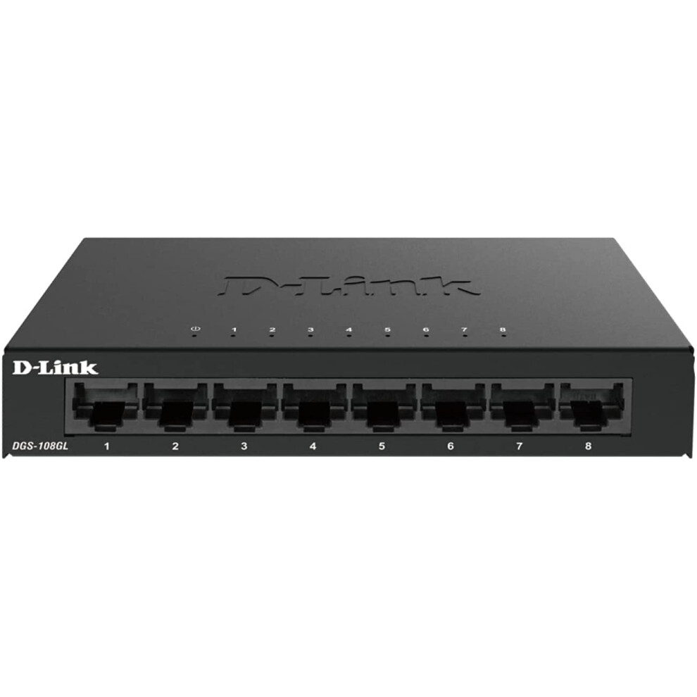 D-Link DGS-108GL network switch Unmanaged Gigabit Ethernet (10/100/1000) Black