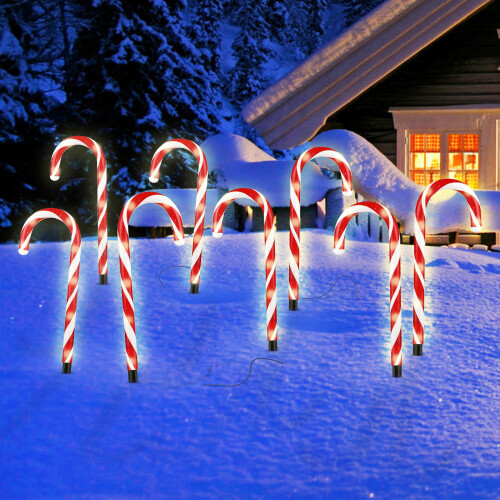 LED Candy Cane Light Christmas Tree Decorations Outdoor Garden Path Drive Indoor 1