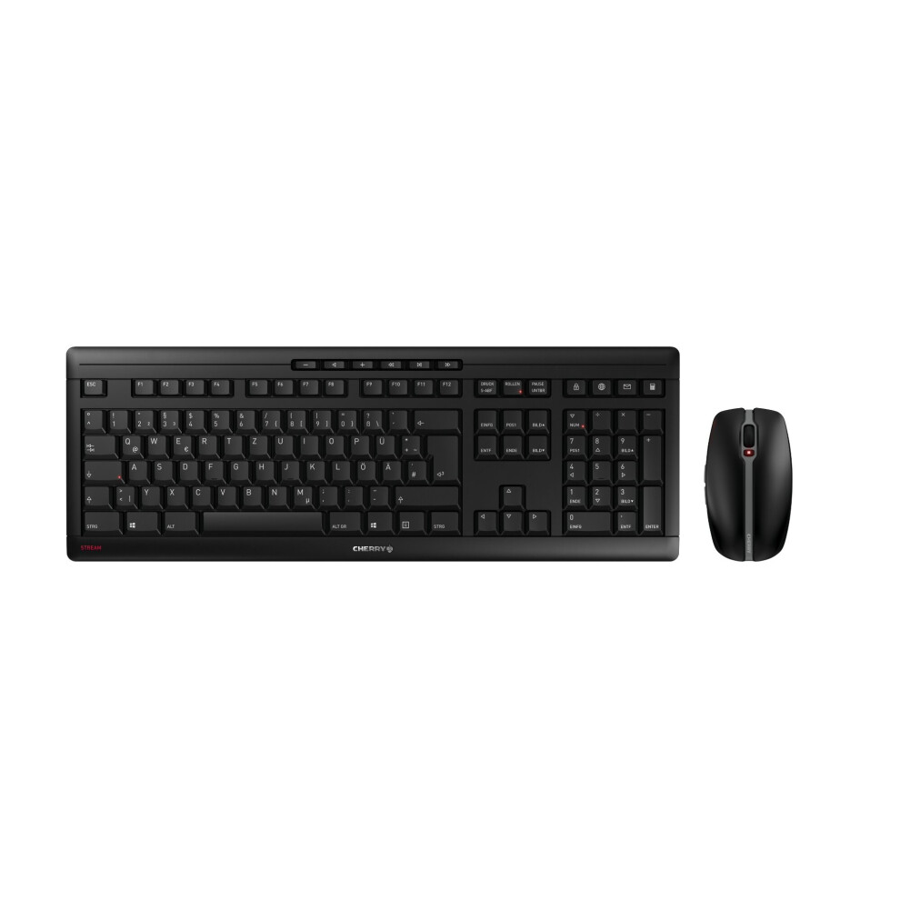 Cherry Stream Desktop Recharge Keyboard Rf Wireless Qwertz German Black Black,Red 4025112095108