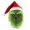Rascal Πράσινο τέρας Η μάσκα Grinch με χριστουγεννιάτικο καπέλο Cosplay Custume Xmas 1