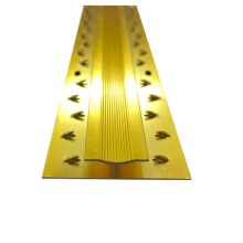 (Gold, 3ft) Carpet To Carpet Door Bar Double Trim Transition Threshold