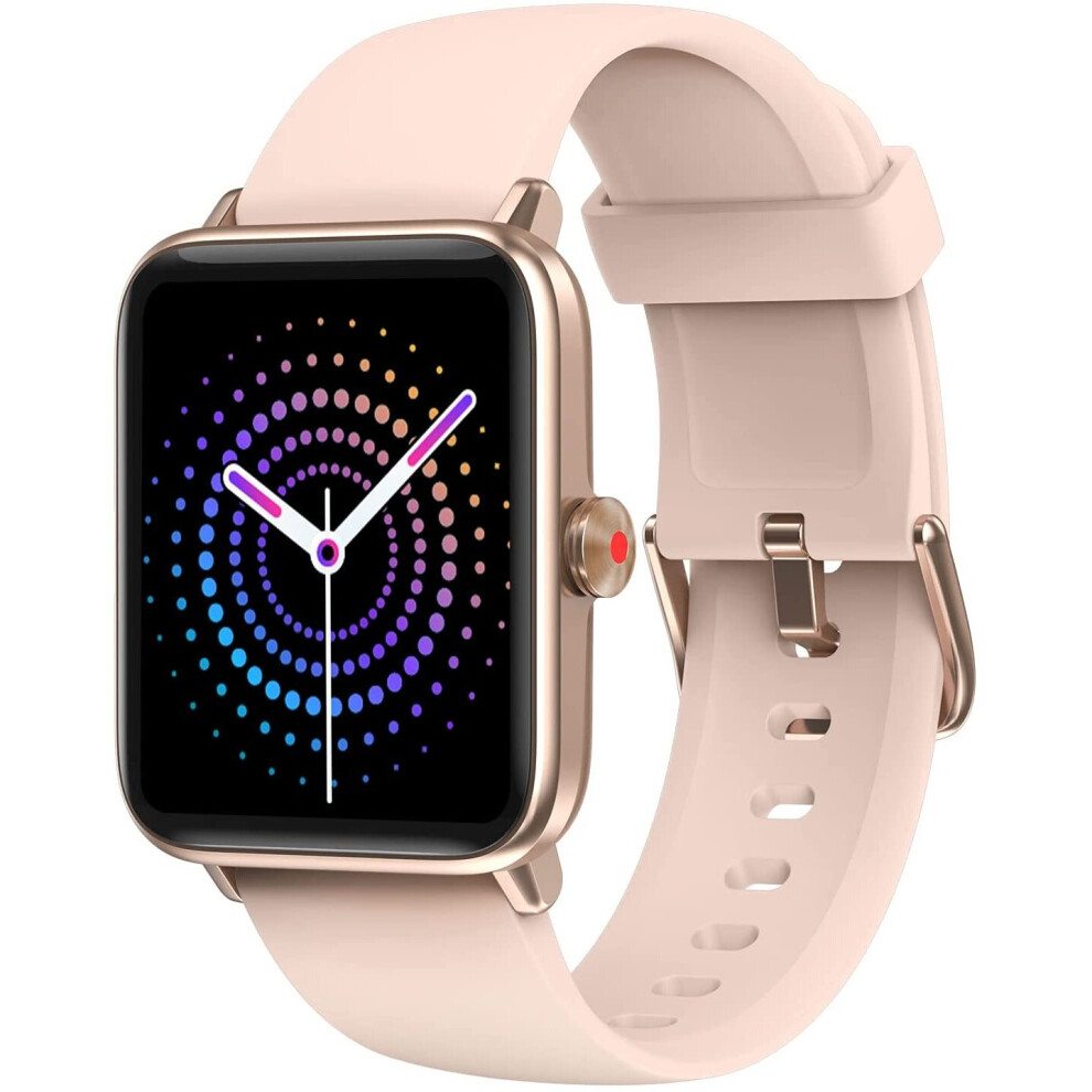 (Pink) Fitpolo Smart Watch For Women Men, Fitness Tracker With Heart Rate Monitor, Sleep & Blood Oxygen Monitor, 5Atm Waterproo Pink 779484726088