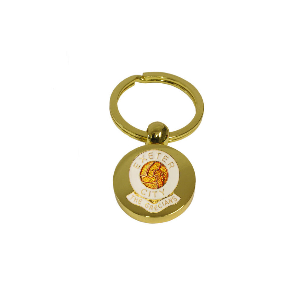 Exeter City football club gold disc keyring