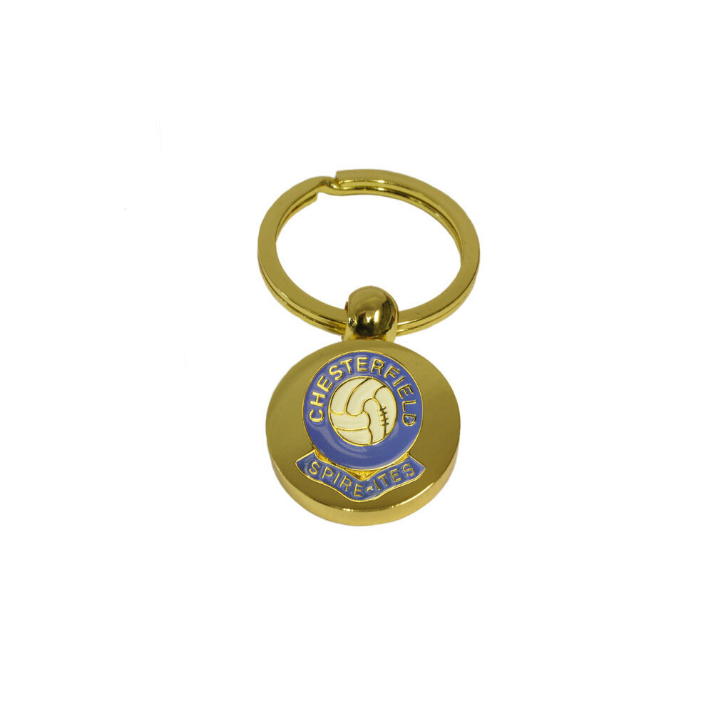 Chesterfield football club gold disc keyring