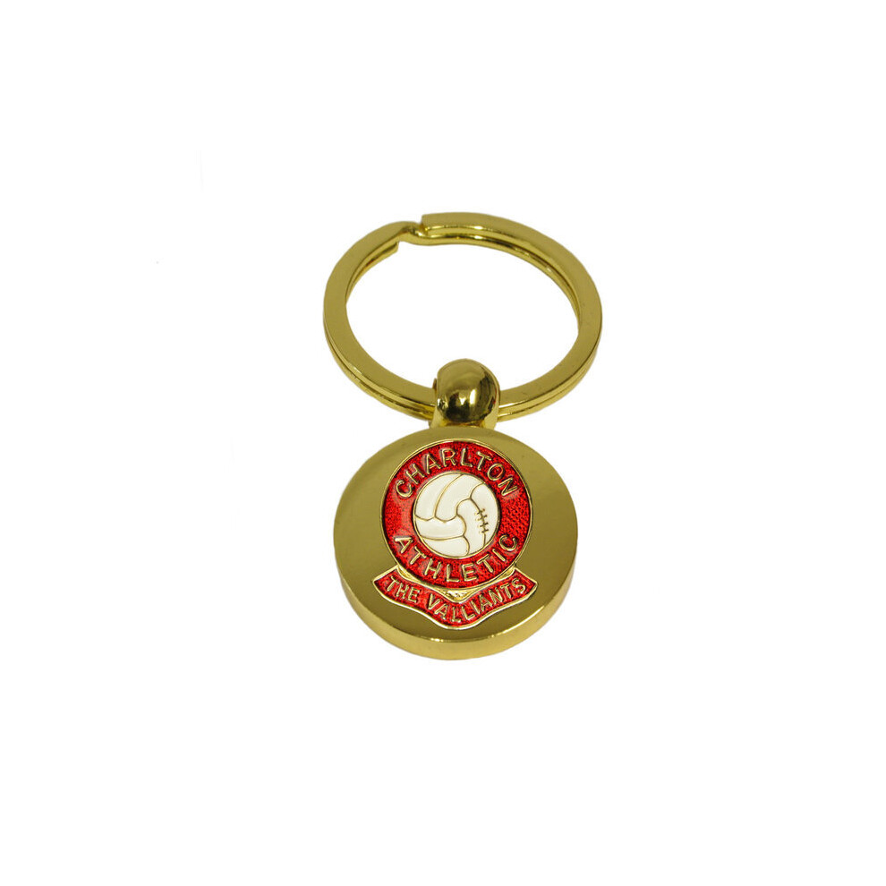 Charlton Athletic football club gold disc keyring